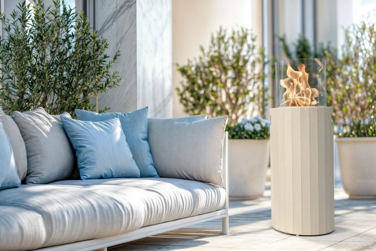 Planika Bino gas terrasverwarmer met beschermhoes - Grijs