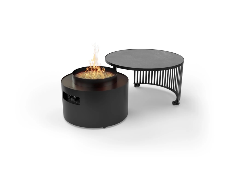 Planika Moon vuurtafel op gas met beschermhoes