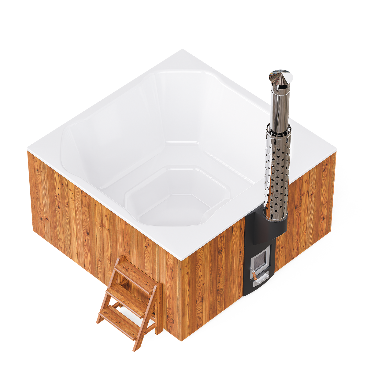 PolarSpa Elite Quattro houtgestookte hottub - 8 personen
