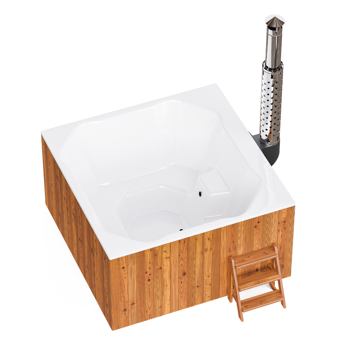 PolarSpa Elite Quattro houtgestookte hottub - 8 personen
