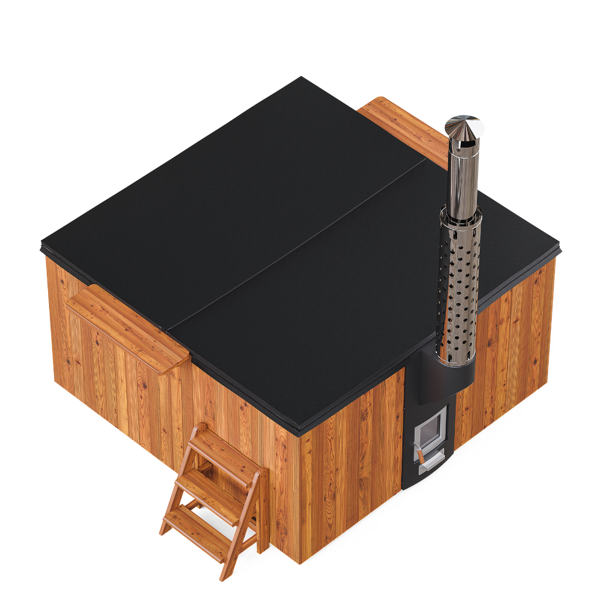 PolarSpa Elite Quattro houtgestookte hottub - 8 personen