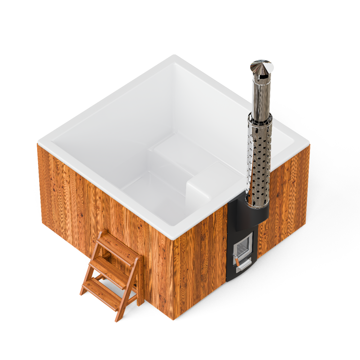 PolarSpa Elite Quattro houtgestookte hottub - 4 personen