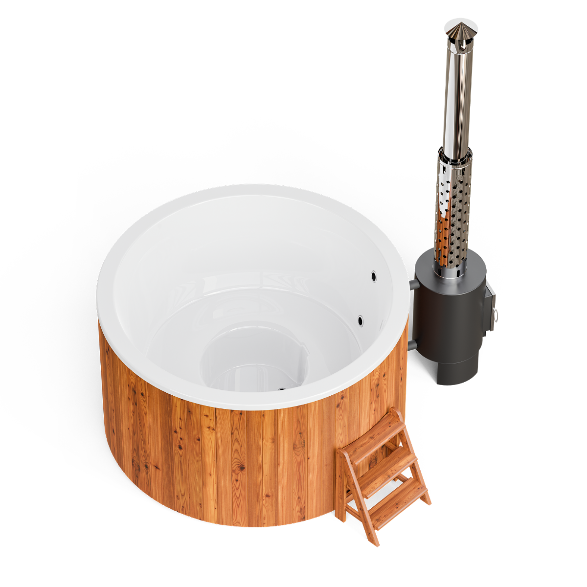 PolarSpa Comfort houtgestookte hottub - 6 personen