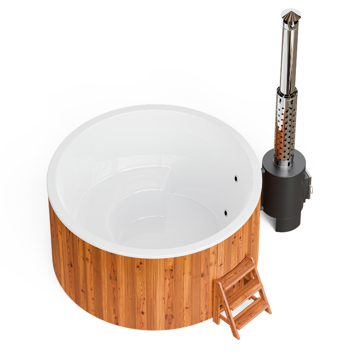 PolarSpa Comfort Family houtgestookte hottub - 8 personen