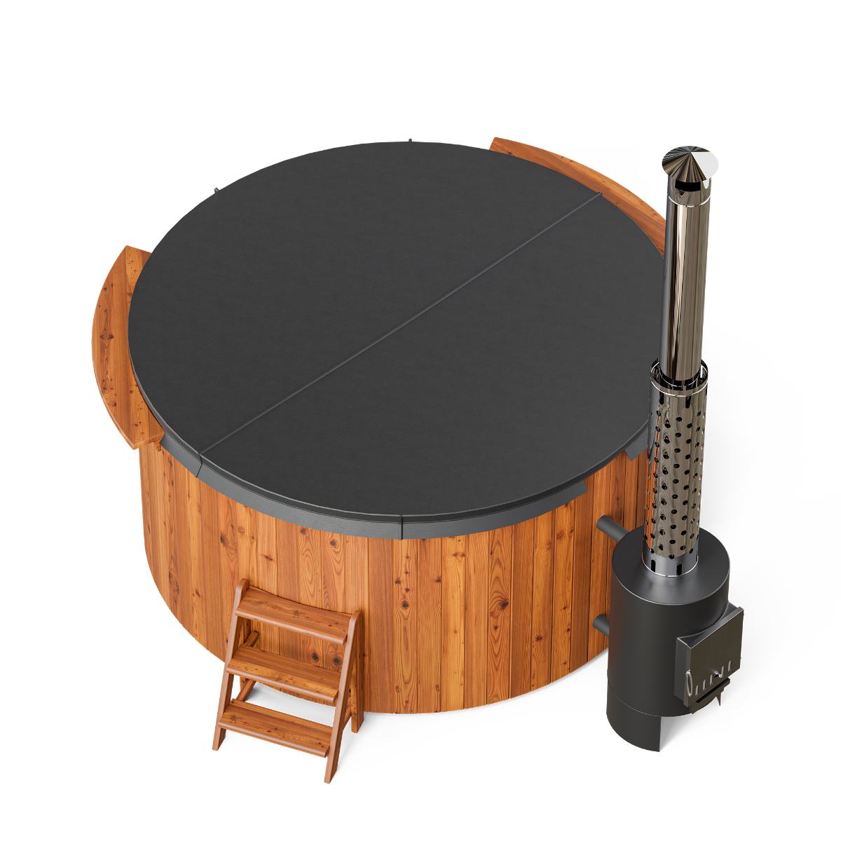 PolarSpa Comfort Family houtgestookte hottub - 8 personen