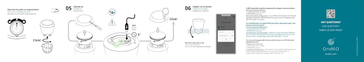 Ondilo ICO smart spa tester zoutwater met kalibratieset