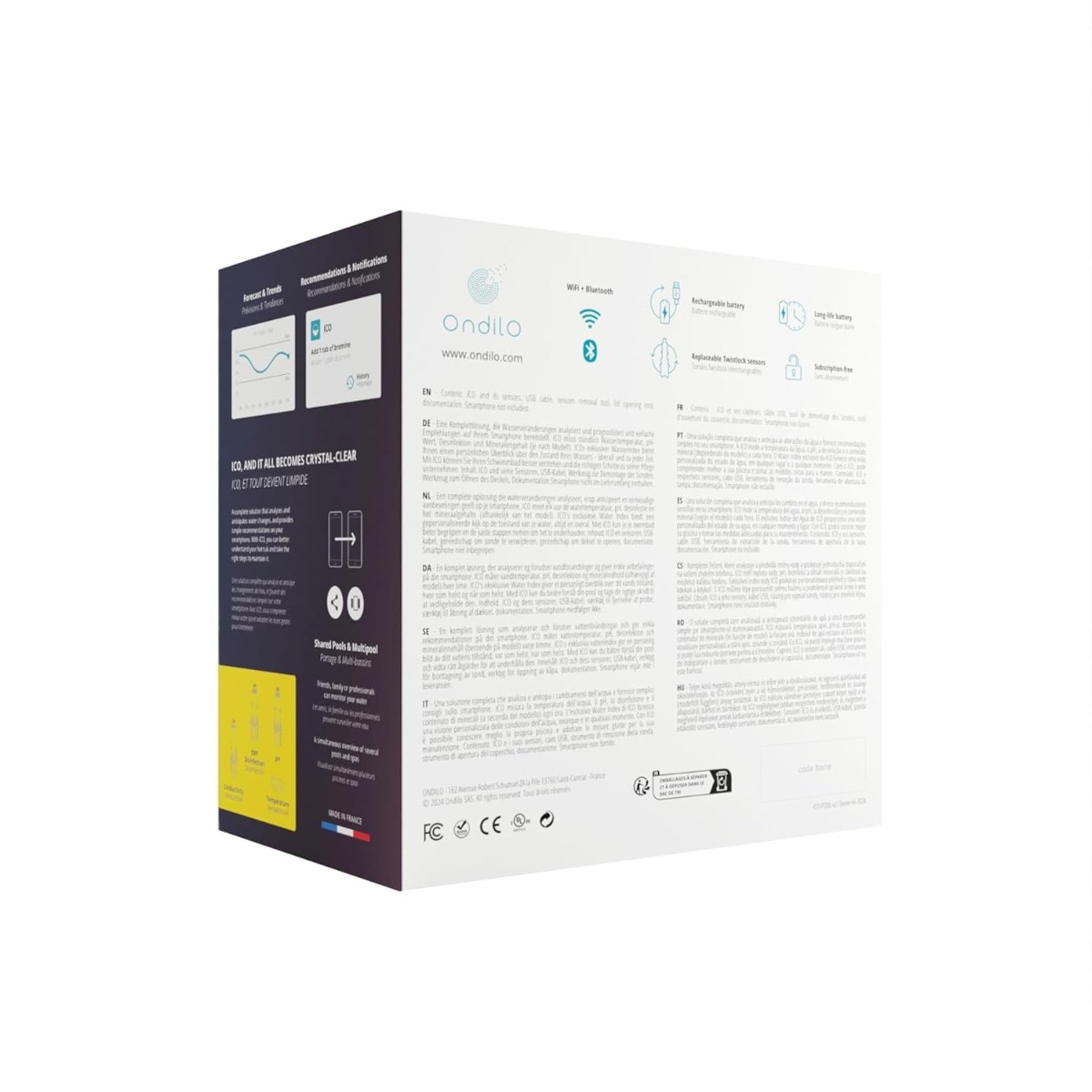 Ondilo ICO smart spa tester zoutwater met kalibratieset