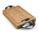 Napoleon PRO bamboe snijplank met 2 RVS schalen