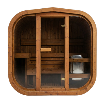 Thermowood elektrische cube sauna - 5 personen voorgemonteerd