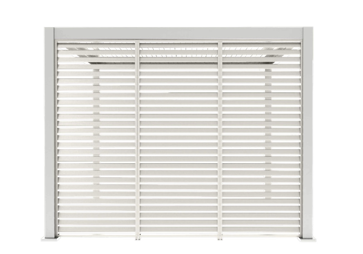 Orion schutterpaneel vast horizontaal 300 cm - Wit