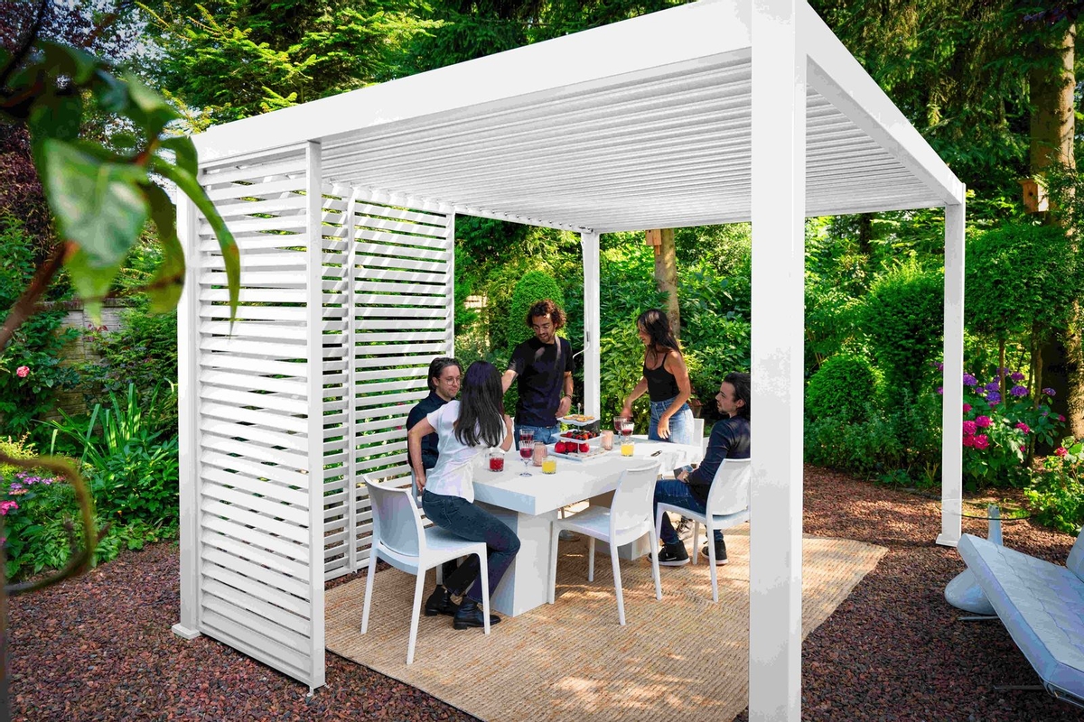 Orion schutterpaneel vast horizontaal 360 cm - Wit