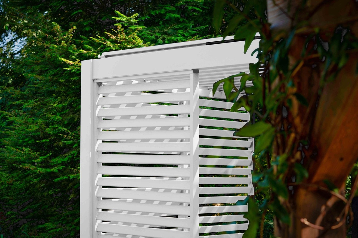 Orion schutterpaneel vast horizontaal 400 cm - Wit