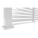 Orion schutterpaneel vast horizontaal 400 cm - Wit