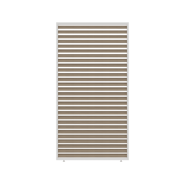 Orion schutterpaneel vast horizontaal 300 cm - Wit/hout