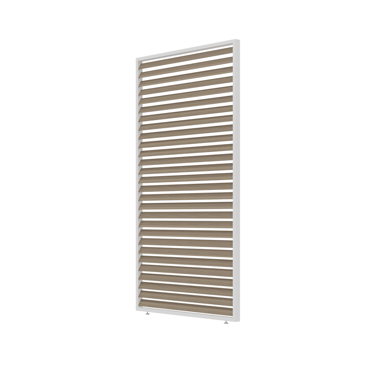 Orion schutterpaneel vast horizontaal 360 cm - Wit/hout