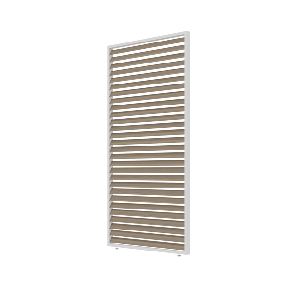 Orion schutterpaneel vast horizontaal 360 cm - Wit/hout