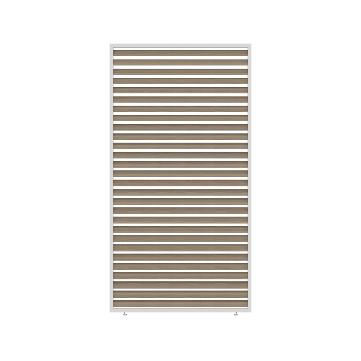 Orion schutterpaneel vast horizontaal 400 cm - Wit/hout
