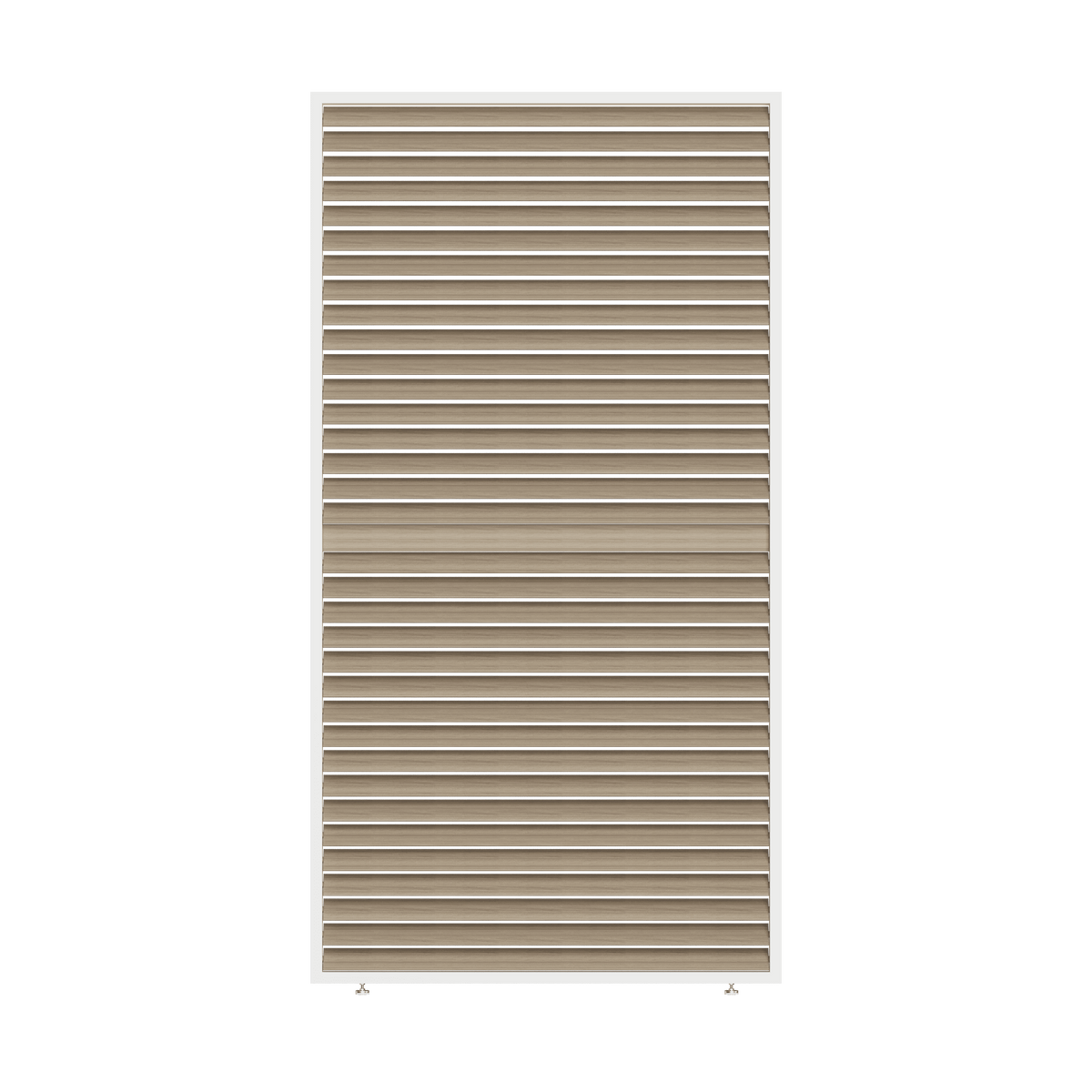 Orion schutterpaneel kantelbaar horizontaal 300 cm - Wit/hout