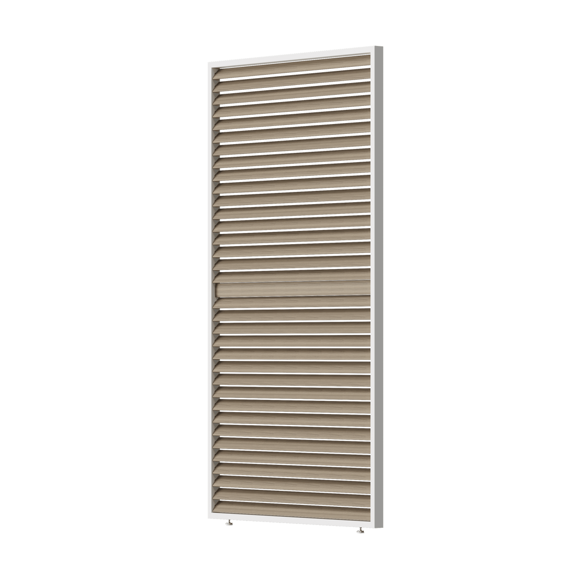 Orion schutterpaneel kantelbaar horizontaal 300 cm - Wit/hout