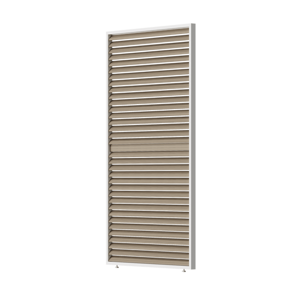 Orion schutterpaneel kantelbaar horizontaal 400 cm - Wit/hout