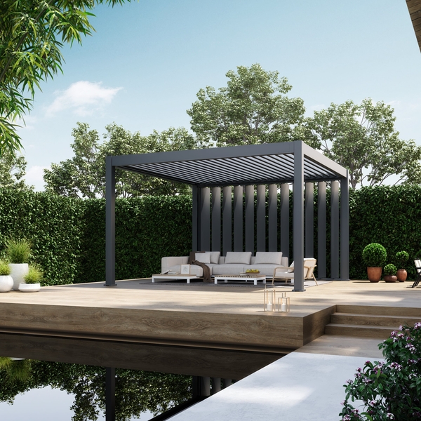 Orion schutterpaneel kantelbaar verticaal 360 cm - Antraciet