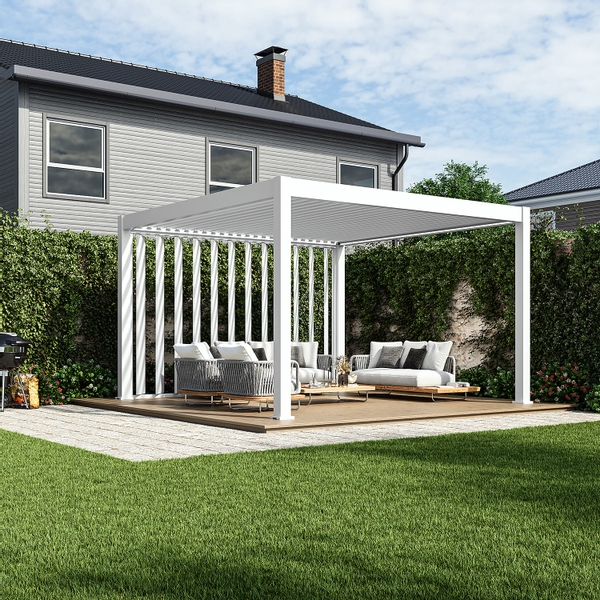 Orion schutterpaneel kantelbaar verticaal 360 cm - Wit