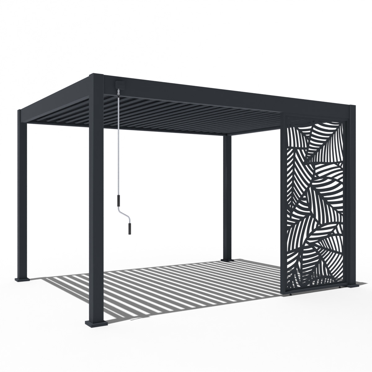 Orion schutterpaneel vast palmbladeren 300 cm - Antraciet