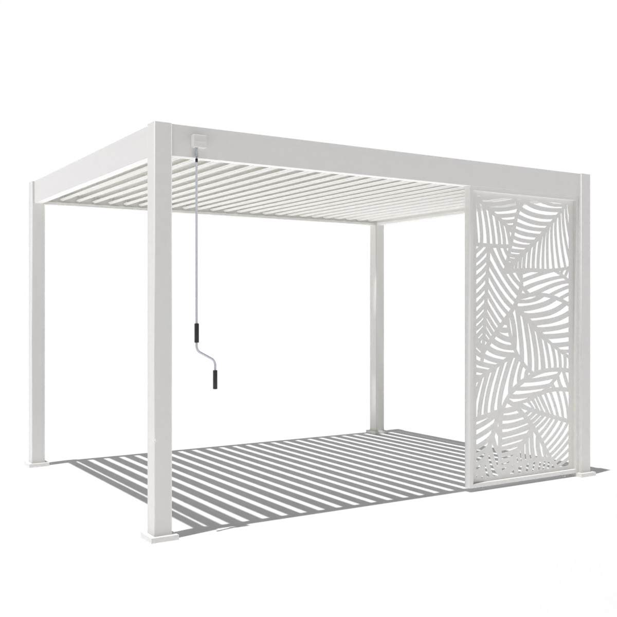 Orion schutterpaneel vast palmbladeren 360 cm - Wit