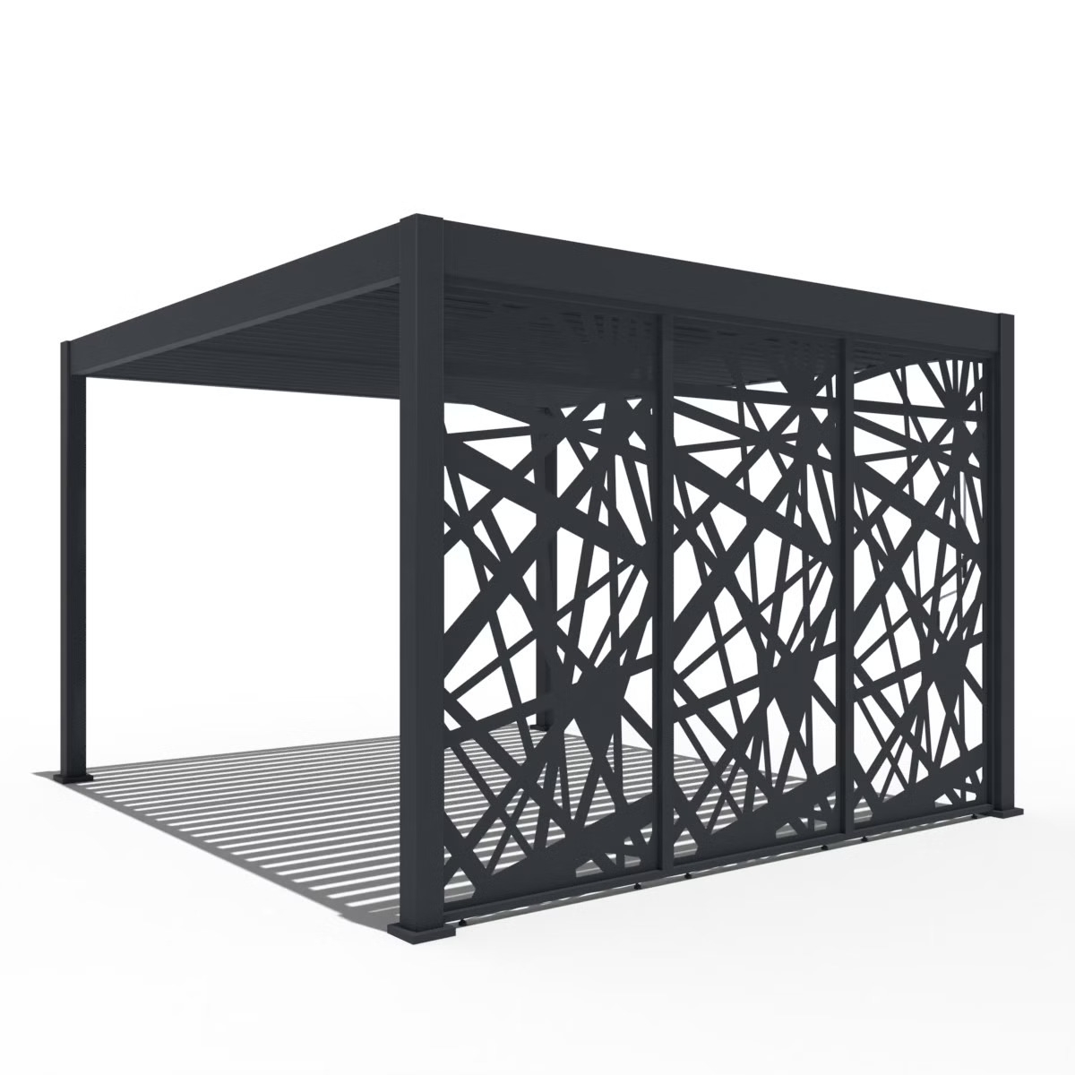 Orion schutterpaneel vast abstract 300 cm - Antraciet