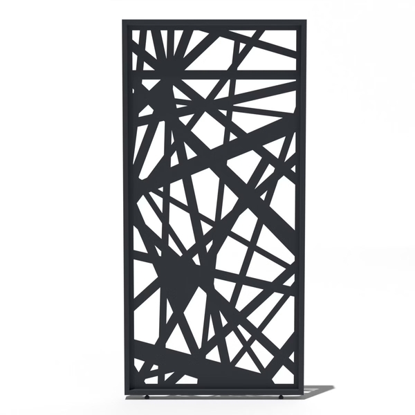 Orion schutterpaneel vast abstract 300 cm - Antraciet