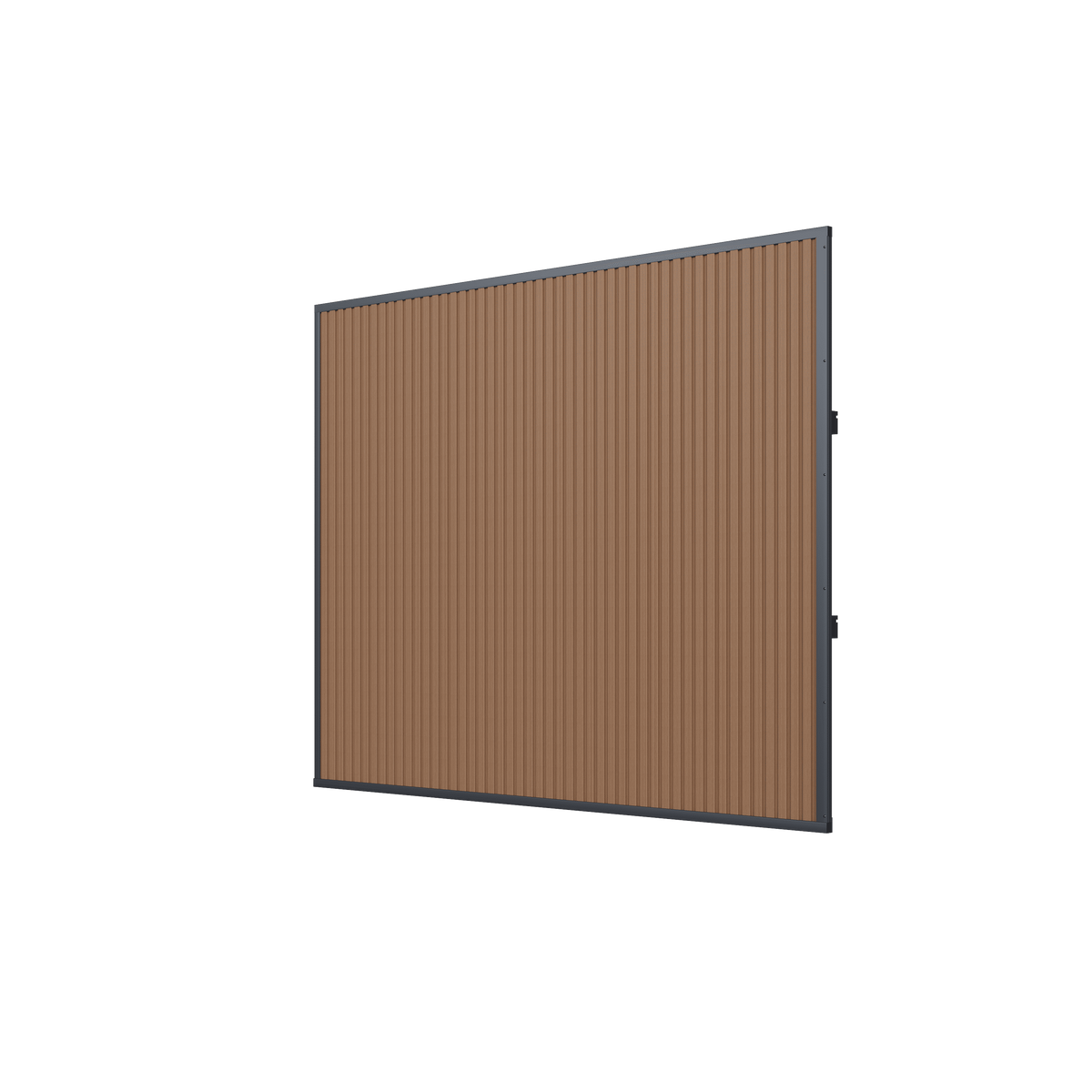Orion composietwand 265 cm - Antraciet/teak