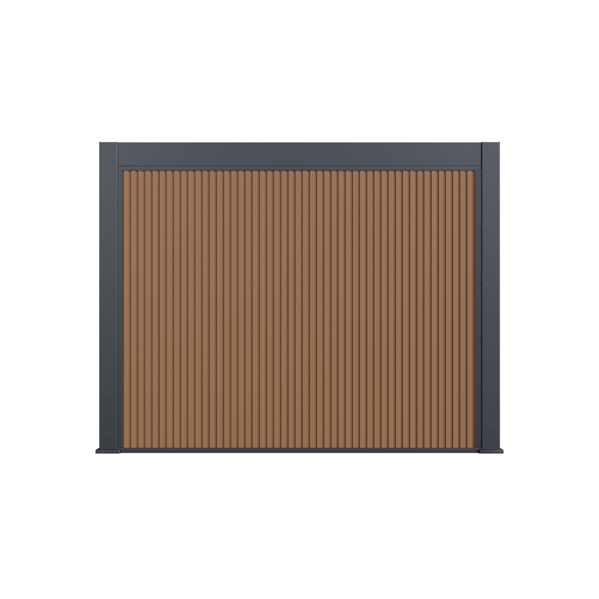Orion composietwand 265 cm - Antraciet/teak