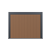 Orion composietwand 265 cm - Antraciet/teak