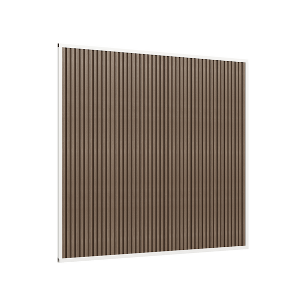 Orion composietwand 300 cm - Wit/teak