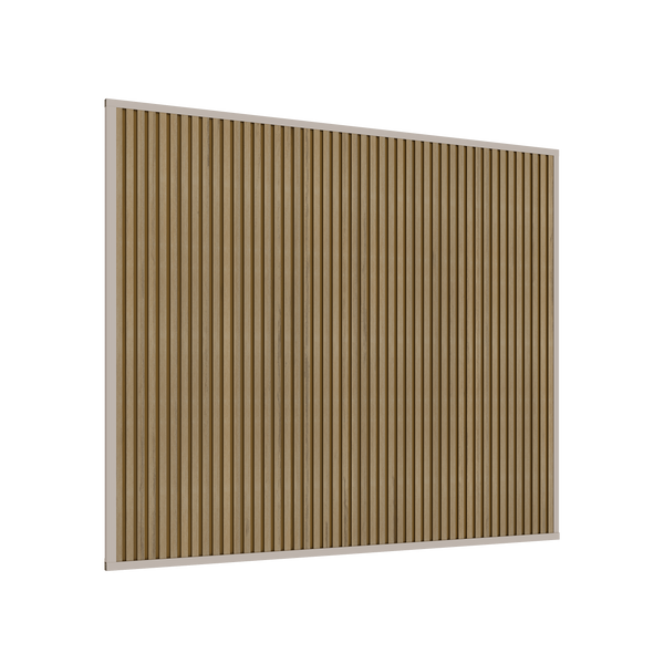 Orion composietwand 300 cm - Zand/teak