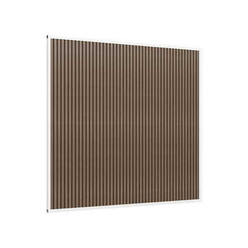 Orion composietwand 400 cm - Wit/teak