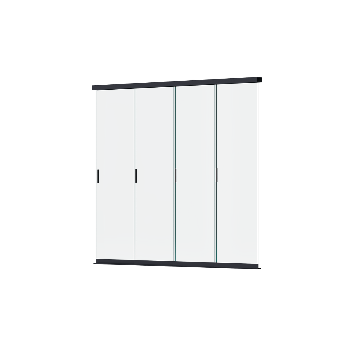 Orion glazen schuifwand 300 cm - Antraciet