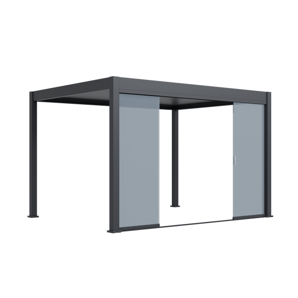 Orion glazen schuifwand 300 cm - Antraciet