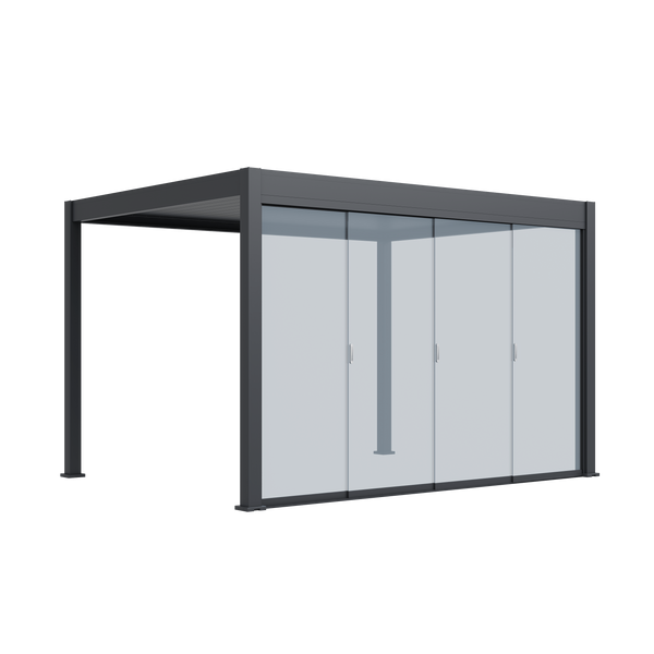 Orion glazen schuifwand 300 cm - Antraciet