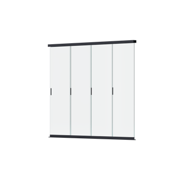 Orion glazen schuifwand 360 cm - Antraciet