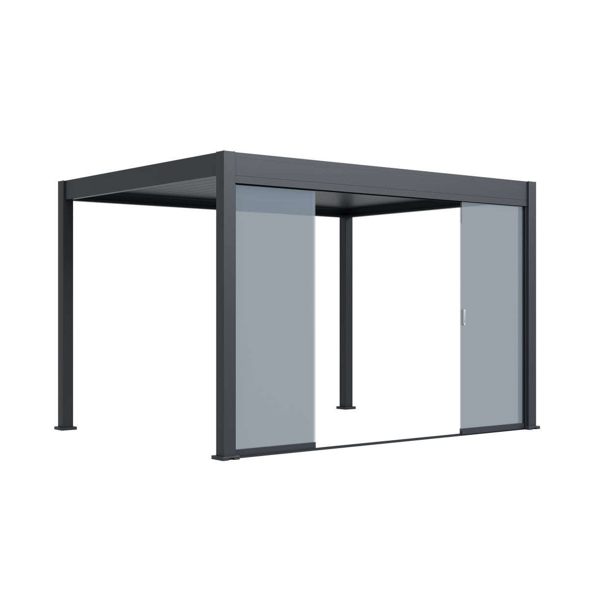 Orion glazen schuifwand 400 cm - Antraciet