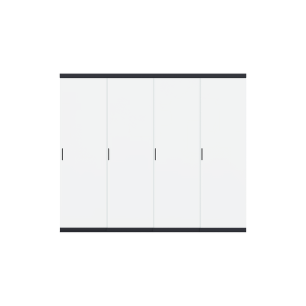 Orion glazen schuifwand 400 cm - Antraciet
