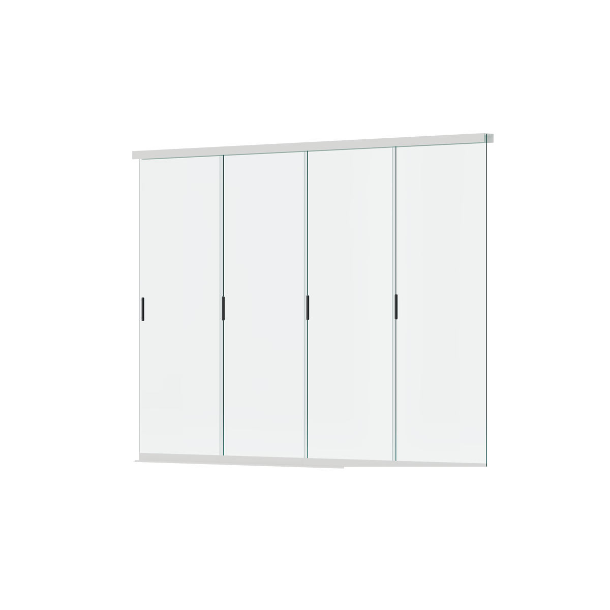 Orion glazen schuifwand 400 cm - Wit