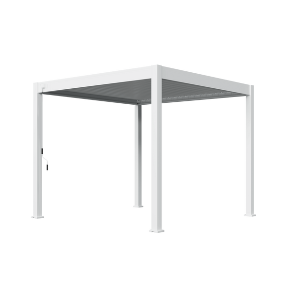 Orion Comfort vrijstaand lamellen overkapping 300x300 cm handmatig - Wit