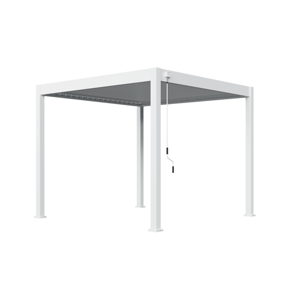 Orion Comfort vrijstaand lamellen overkapping 300x300 cm handmatig - Wit