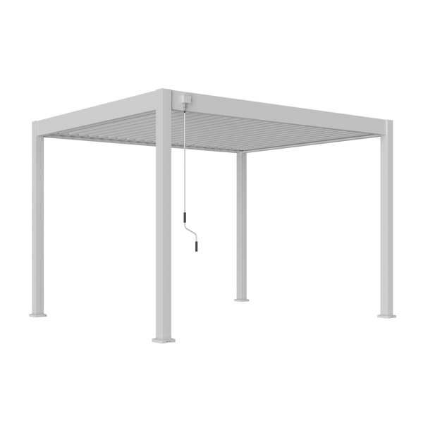 Orion Comfort vrijstaand lamellen overkapping 300x360 cm handmatig - Wit