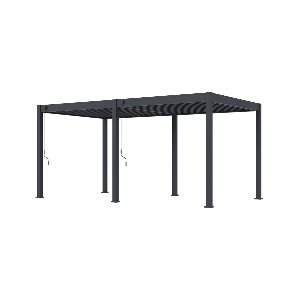 Orion Comfort vrijstaand lamellen overkapping 300x530 cm handmatig - Antraciet