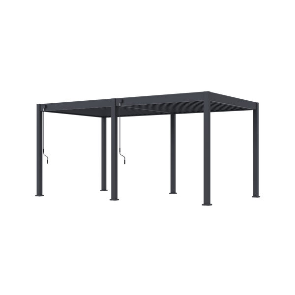 Orion Comfort vrijstaand lamellen overkapping 300x530 cm handmatig - Antraciet