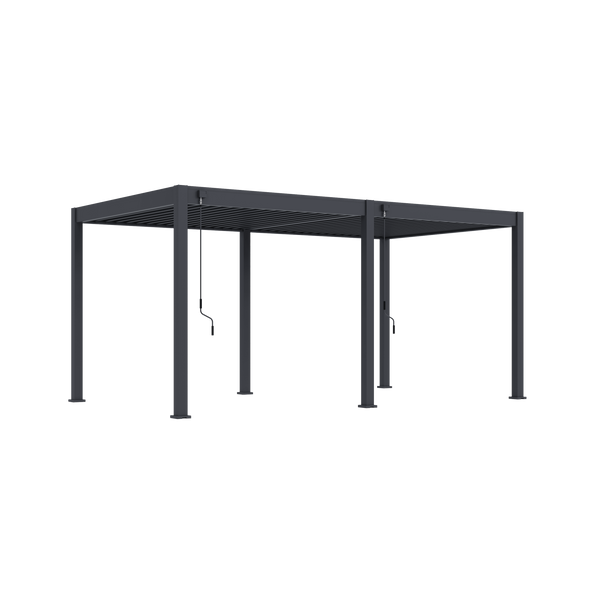 Orion Comfort vrijstaand lamellen overkapping 300x530 cm handmatig - Antraciet