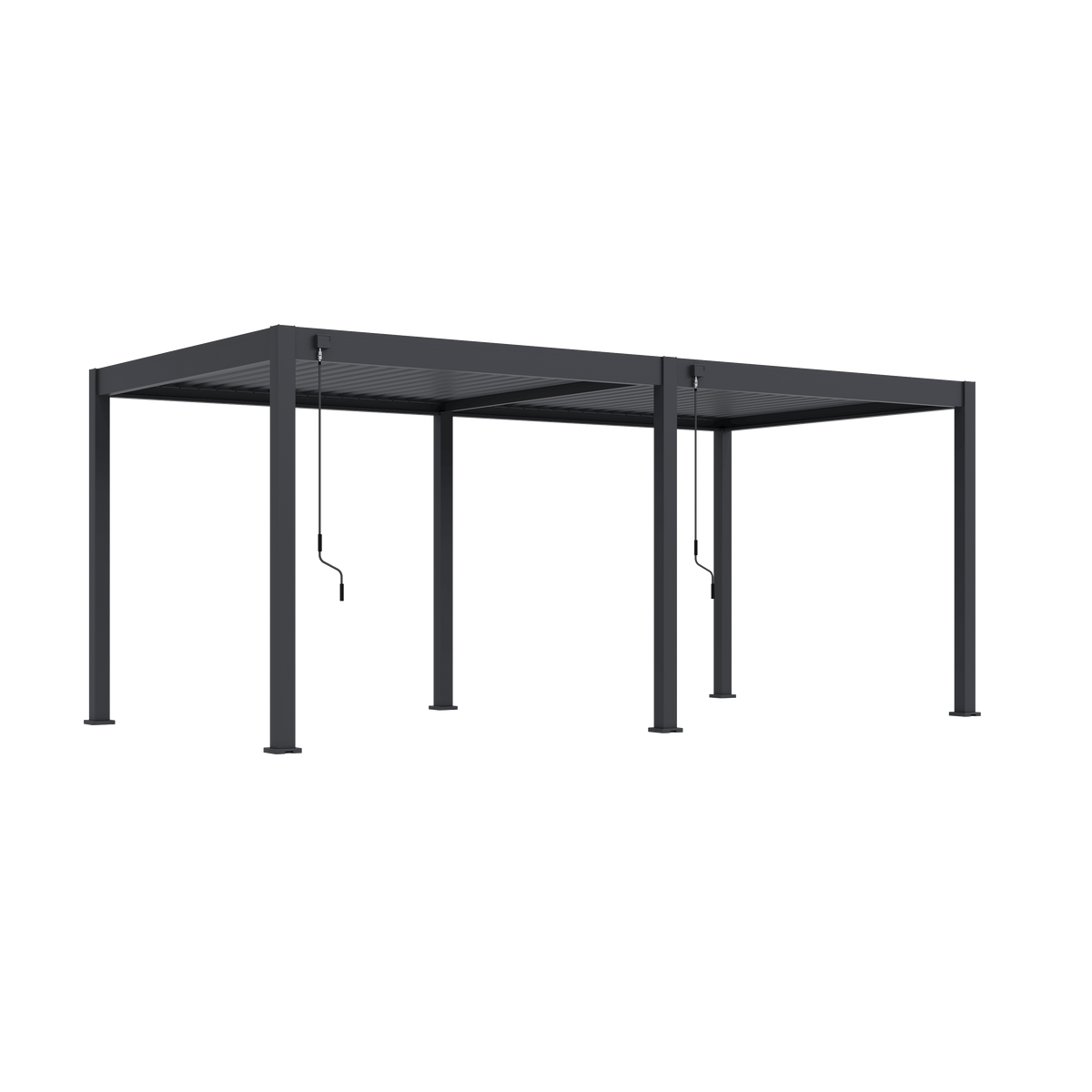 Orion Comfort vrijstaand lamellen overkapping 300x600 cm handmatig - Antraciet